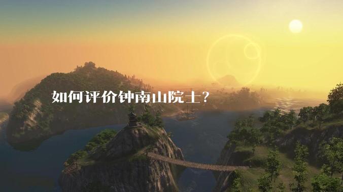 如何评价钟南山院士？